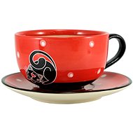 HOME ELEMENTS Cup with saucer, Cat - Cup