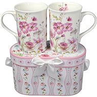 HOME ELEMENTS Porcelain Mugs 2 pcs - Pink Flowers - Set of Cups