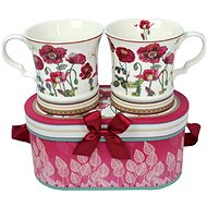HOME ELEMENTS Porcelain Mugs 2 pcs - Poppies - Set of Cups