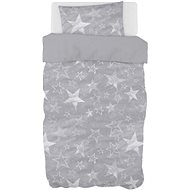 HOME ELEMENTS Gray Micro Flannel Bedding - Stars - Bed Linen