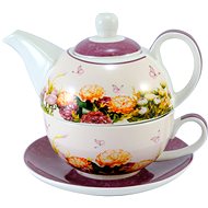 HOME ELEMENTS Tea Set for One, Flowers - Tea Set