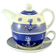 HOME ELEMENTS Tea Set for One, Navy - Set of Cups