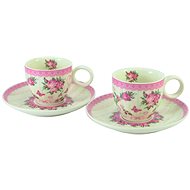 HOME ELEMENTS Porcelain Shapo Set, 100ml - Roses - Set of Cups