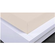HOME ELEMENTS Jersey Stretch Sheet 90x200 cm, Beige, Cotton - Bedsheet