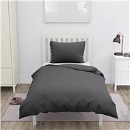 HOME ELEMENTS Cotton Bed Linen, Dark Grey, Single Bed - Bed Linen
