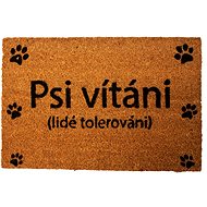 HOME ELEMENTS Mat with Original Text, Dogs Welcome, 40x60cm - Doormat