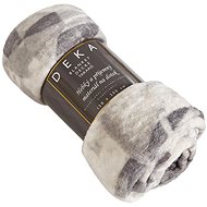 Home elements Microflannel blanket Flower, grey, 150 × 200 cm - Blanket