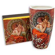 Home Elements Porcelain vase 23 cm Alfons Mucha dark - Vase