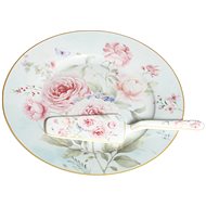 Home Elements Porcelain plate with spoon for rose cake - Tray