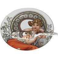 Home Elements Porcelain plate with spoon for cake Mucha light - Serving Set