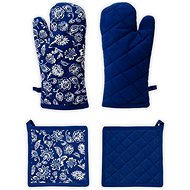 Home Elements Blueprint potholder with magnet and mat - Oven Mitt