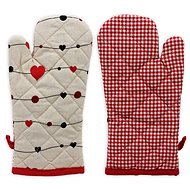 Home Elements Magnetic potholder with hearts and diamonds - Oven Mitt