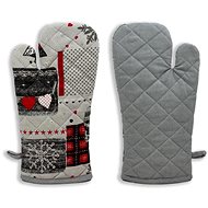 Home Elements Mittens with magnet Winter grey - Oven Mitt
