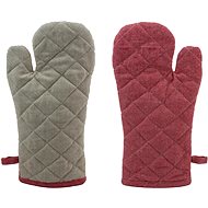 Home Elements Magnet potholder beige and red - Oven Mitt