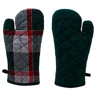 Home Elements Handkerchief Káro dark green - Oven Mitt