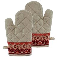 Home Elements Christmas potholder 17 × 27 cm beige - Oven Mitt