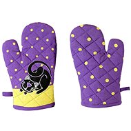 Home Elements Handkerchief with cat purple - Oven Mitt