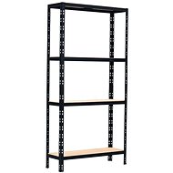 Trestles Shelf rack 1+1 black - Shelving Unit