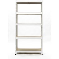 Trestles Shelf rack 1800 × 1000 × 400 mm, load capacity 2100 kg, white - Shelving Unit