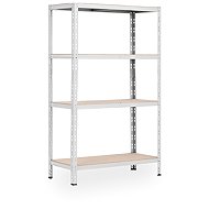 Trestles Shelf rack 1800 × 900 × 400 mm, 4 shelves, white - Shelving Unit