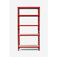 Trestles Shelf rack 1800 × 900 × 500 mm, red - Shelving Unit