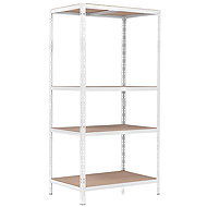 Trestles Shelf rack 1800 × 900 × 600 mm, 4 shelves, white - Shelving Unit