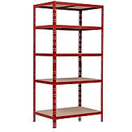 Trestles Shelf rack 1800 × 900 × 600 mm, red - Shelving Unit
