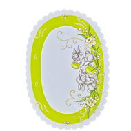 Trendigo Easter tablecloth oval 33 × 48 cm Bunnies, green - Tablecloth
