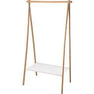 Trends4you Standing bamboo clothes rack + textile shelf, 86 × 57 × 155 cm - Coat Hanger