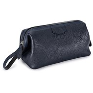 Truefitt & Hill Gentleman's Washbag, leather cosmetic bag blue - Make-up Bag