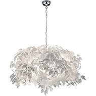 TRIO Leavy pendant light, silver, 4× E14 - Chandelier