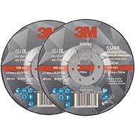 3M Silver Abrasive Wheel, T27, 125 × 7 mm, 2 pcs, 51748 - Grinding Wheel