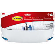 3M Command™ Bathroom shelf including fixing strips, milky white, 29 × 12 × 12 cm - Bathroom Shelf