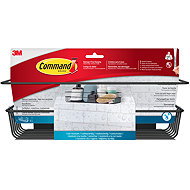 3M Command™ Shelf including four fixing straps, matte black, 32 × 10.7 × 10.2 cm, 3 kg capacity - Bathroom Shelf