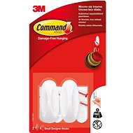 3M Command™ white self-adhesive plastic hooks, small design, 450 g capacity, 2 pcs - Adhesive Hook