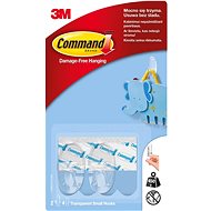 3M Command™ clear self-adhesive plastic hooks, small design, 450 g capacity, 2 pcs - Adhesive Hook