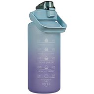 Trizand 24496 Motivational water bottle 2000 ml, purple and blue - Drinking Bottle