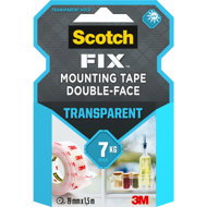 3M Scotch® double-sided interior mounting tape, transparent, 19 mm × 1.5 m - Double-sided tape