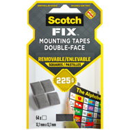 3M Scotch-Fi×™ Removable Mounting Squares 12.7 mm × 12.7 mm, 64 pcs - Double-sided tape