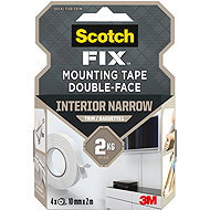 3M Scotch-FIX™ Narrow Mounting Double-Sided Tape, 4 rolls x 10 mm × 2 m - Duct Tape