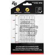 Escape6 Clear self-adhesive plastic hooks, mini version, 20 pcs - Adhesive Hook