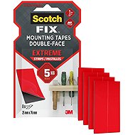 3M Scotch Oboustranné lepící pásky Extreme, 25 × 76 mm, 8 pásků, nosnost 5 kg - Double-sided tape