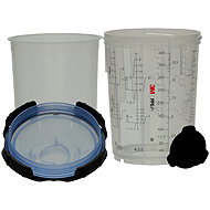 3M Paint Mixing Cups, PPS™ 2.0 System, 400 ml, 125 µ, set of 50, incl. lids - Container