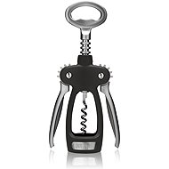 True Brands Innovine Winged Corkscrew for Wine, Double-Lever Arms, Graphite - Corkscrew