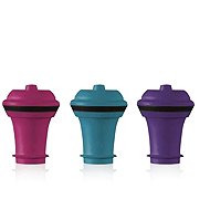 Vacu Vin Vacuum Wine Stopper 3 pcs, Pink/Blue/Purple - Wine Cork
