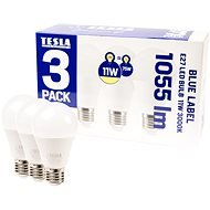 TESLA LED BULB E27, 11W, 3000K Warm White, 3-Pack - LED Bulb