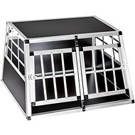 Tectake Dog transport box double with flat back wall, 89×69×50 cm - Dog Carriers