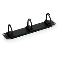 Triton RAB-VP-X02-C1 -10'' tie-down panel 1U, 3 x hook small, black - Cable Organiser