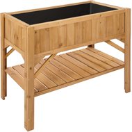 TECTAKE Raised bed with shelf 119 × 53 × 90 cm - Raised Garden Bed
