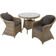 TecTake Zurich 2+1, rattan, brown - Garden Furniture